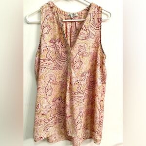 Paisley Print Sleeveless Top